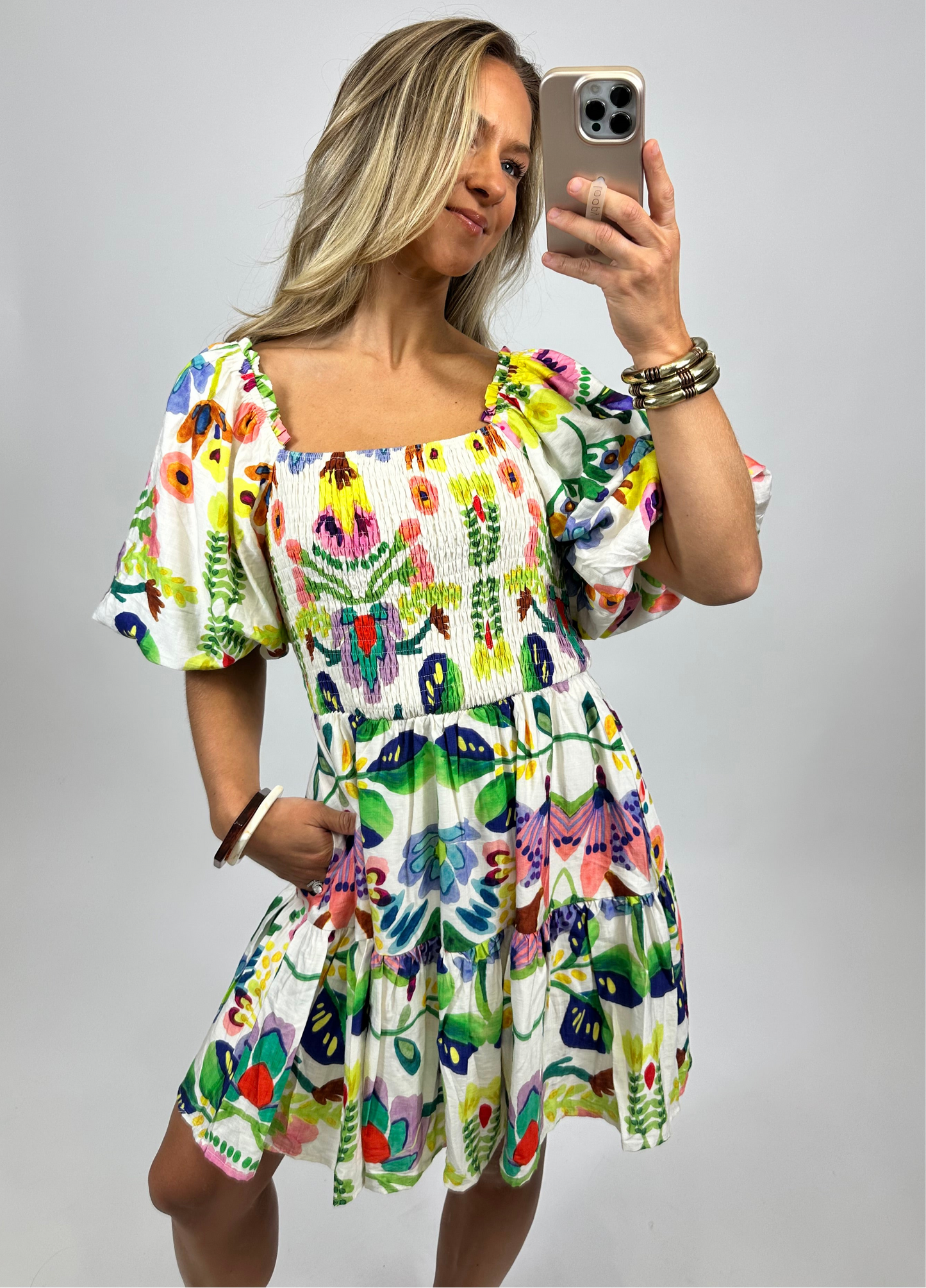 Brynn Puff Sleeve Mini Dress