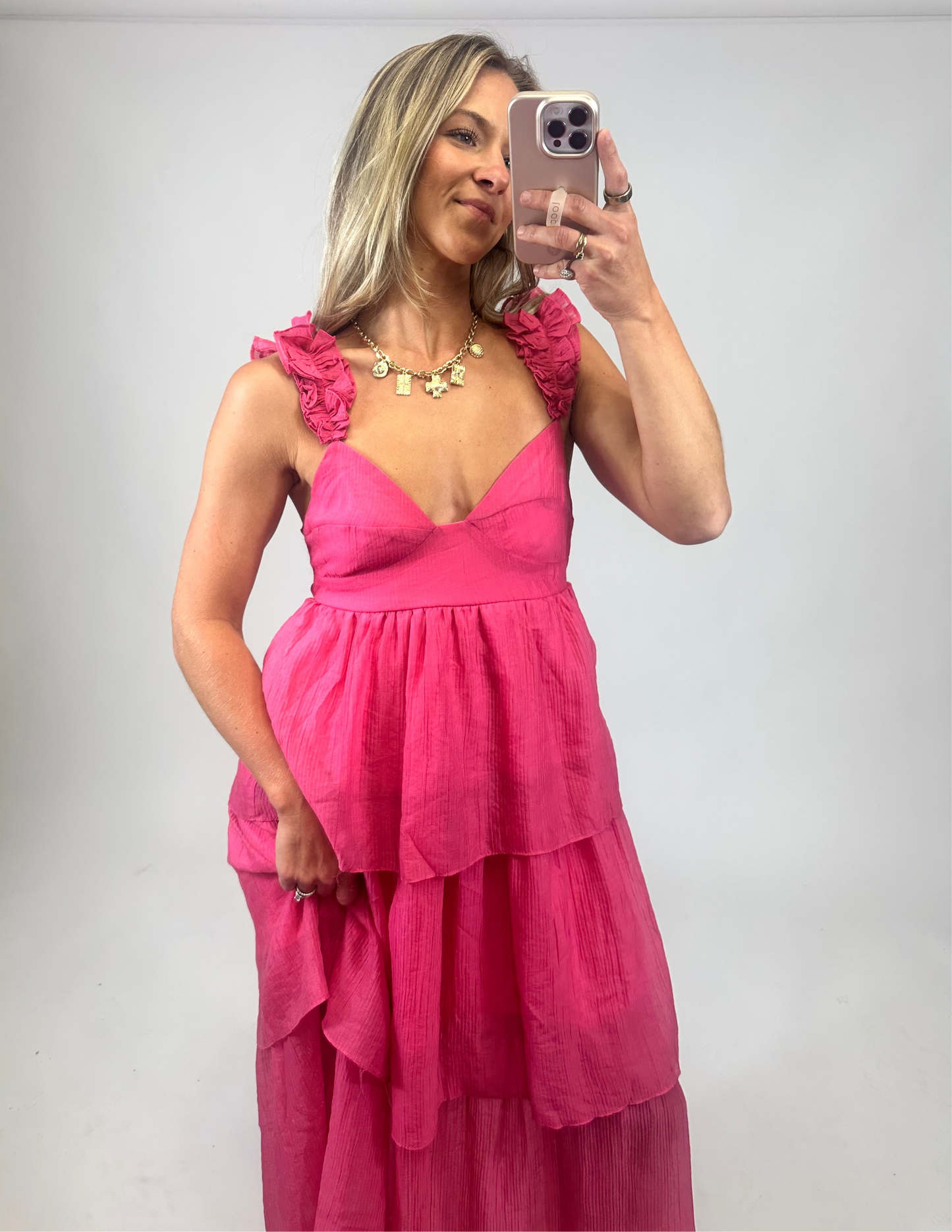 Sweetheart Empire Ruffle Dress