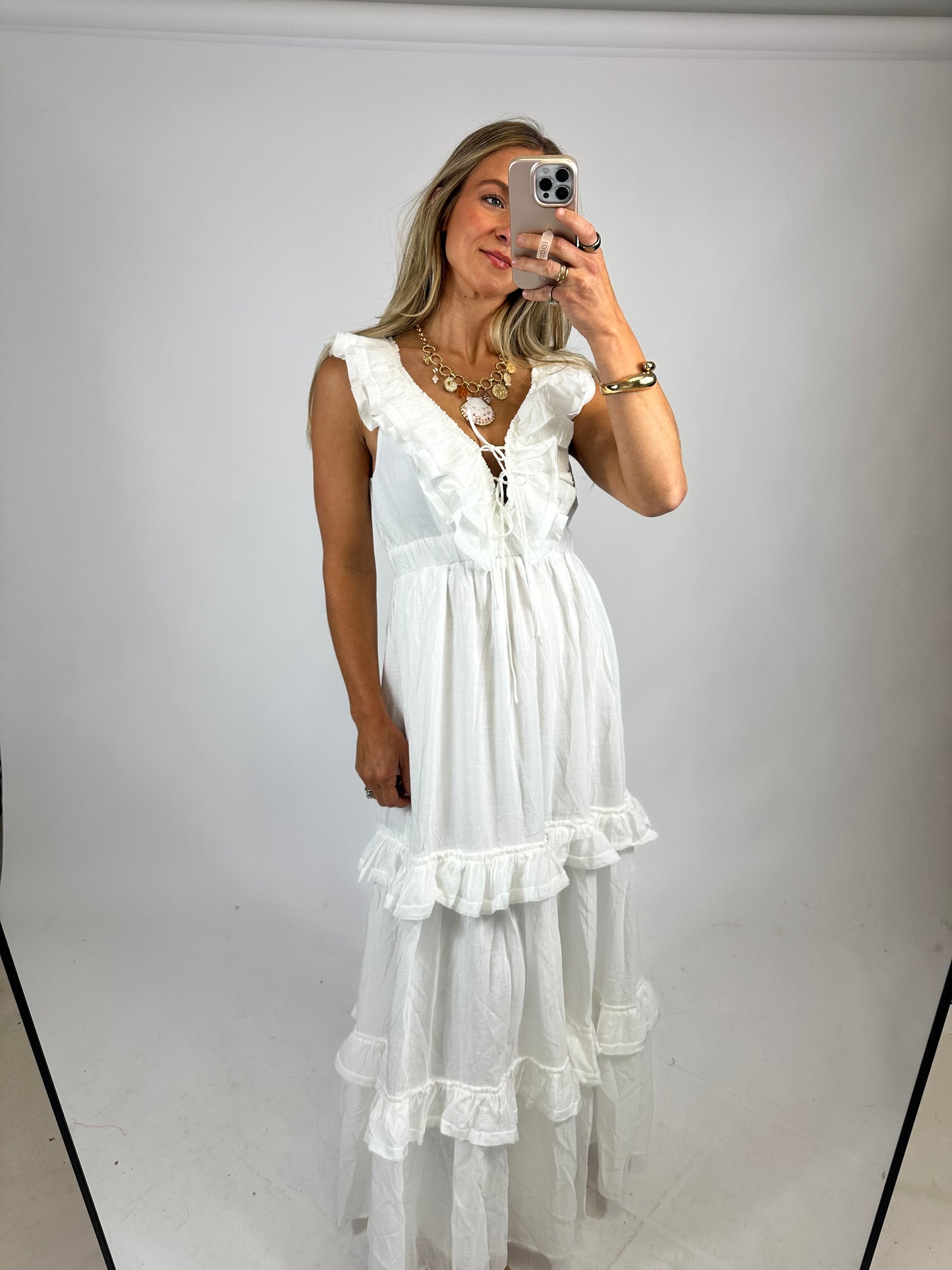 Serenity Ruffle Maxi | August Moon Boutique