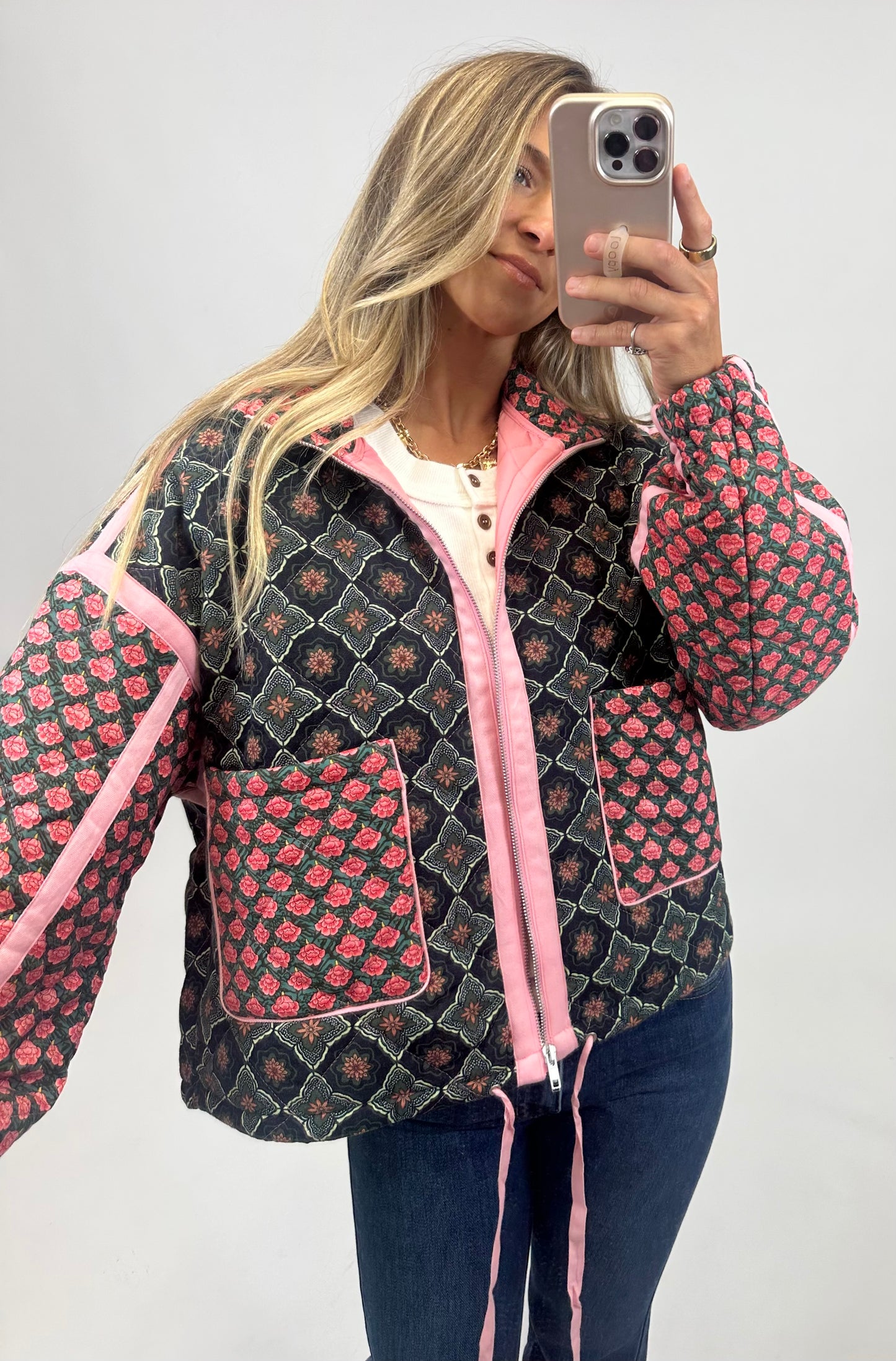 Blush Bloom Quilted Jacket