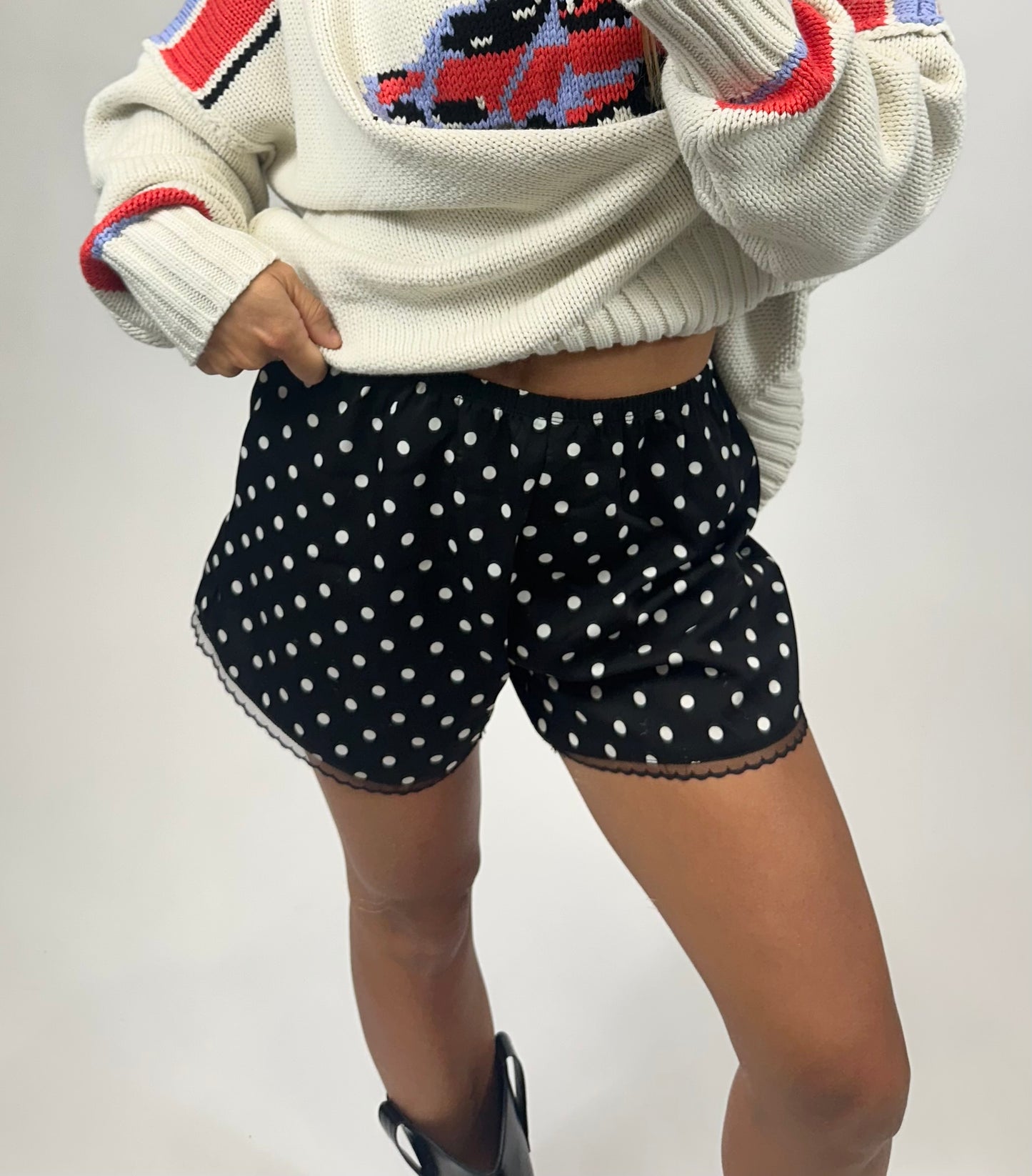 Midnight Dots Satin Shorts