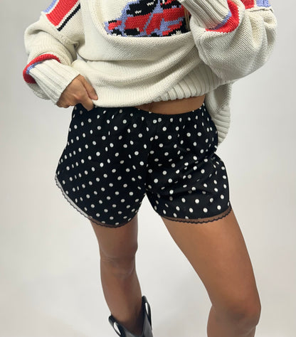 Midnight Dots Satin Shorts