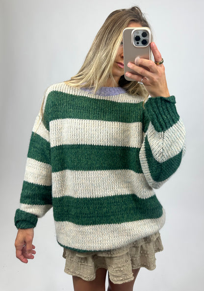 Lavender Grove Stripe Sweater