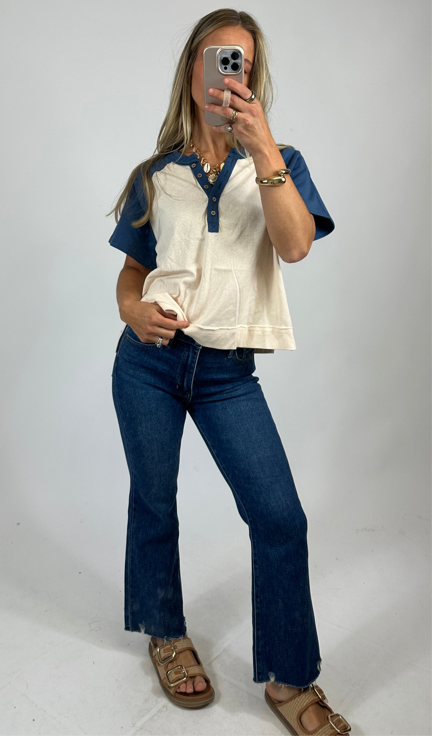 Midnight Fringe Hem Crop Jeans | August Moon Boutique