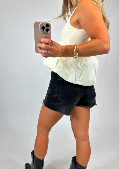 Shadow Stretch Shorts | August Moon Boutique