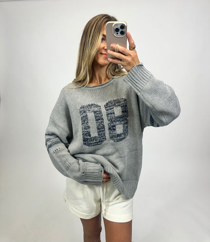 The Sideline Sweater- Gray
