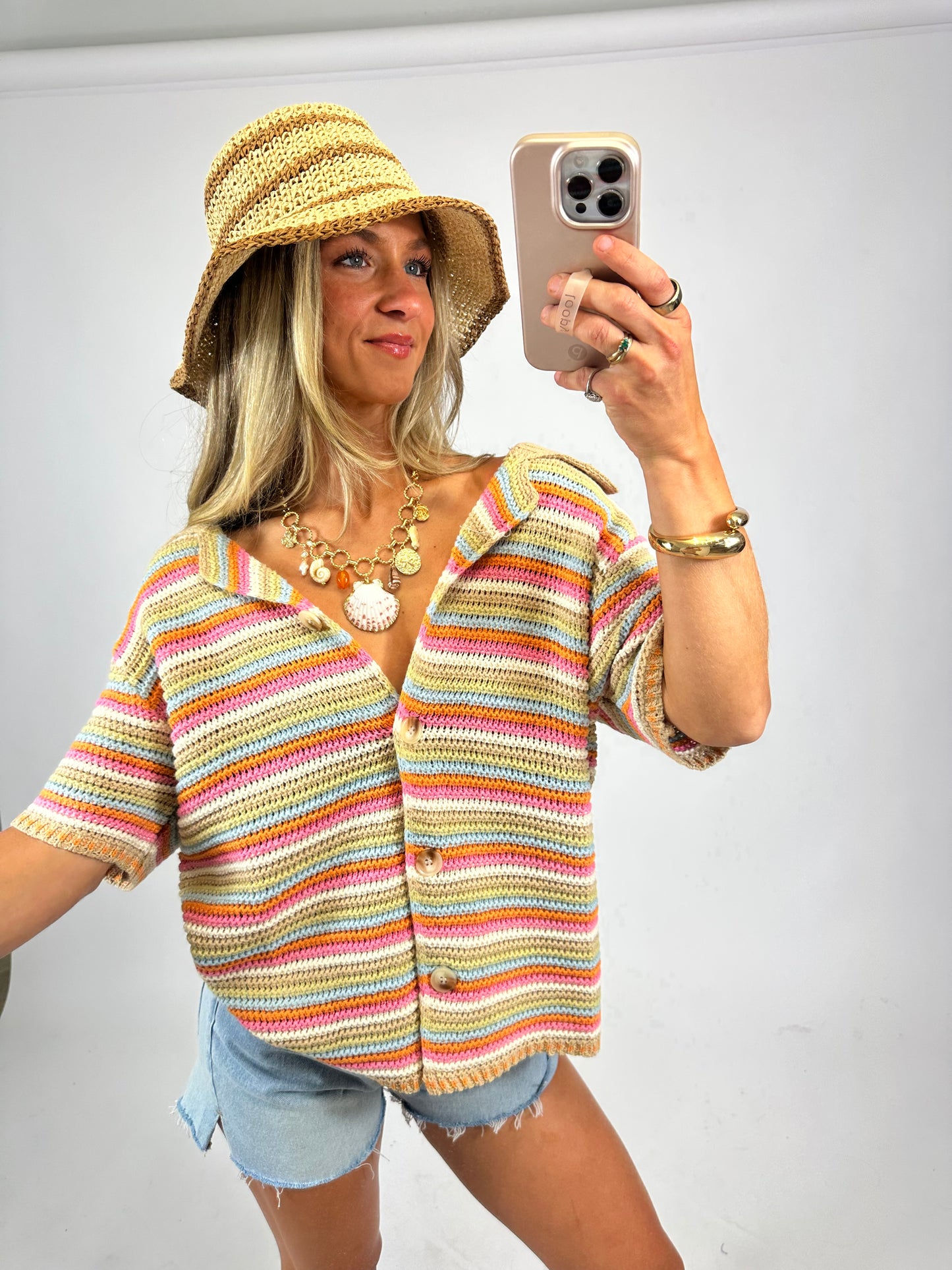 Sunset Stitch Shirt | August Moon Boutique