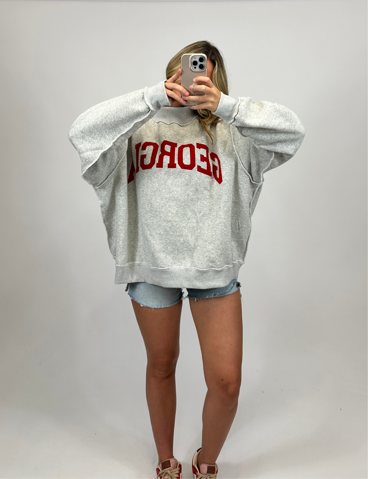 Georgia & GA Reversible Mock Neck Sweatshirt