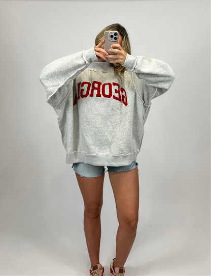 Georgia & GA Reversible Mock Neck Sweatshirt