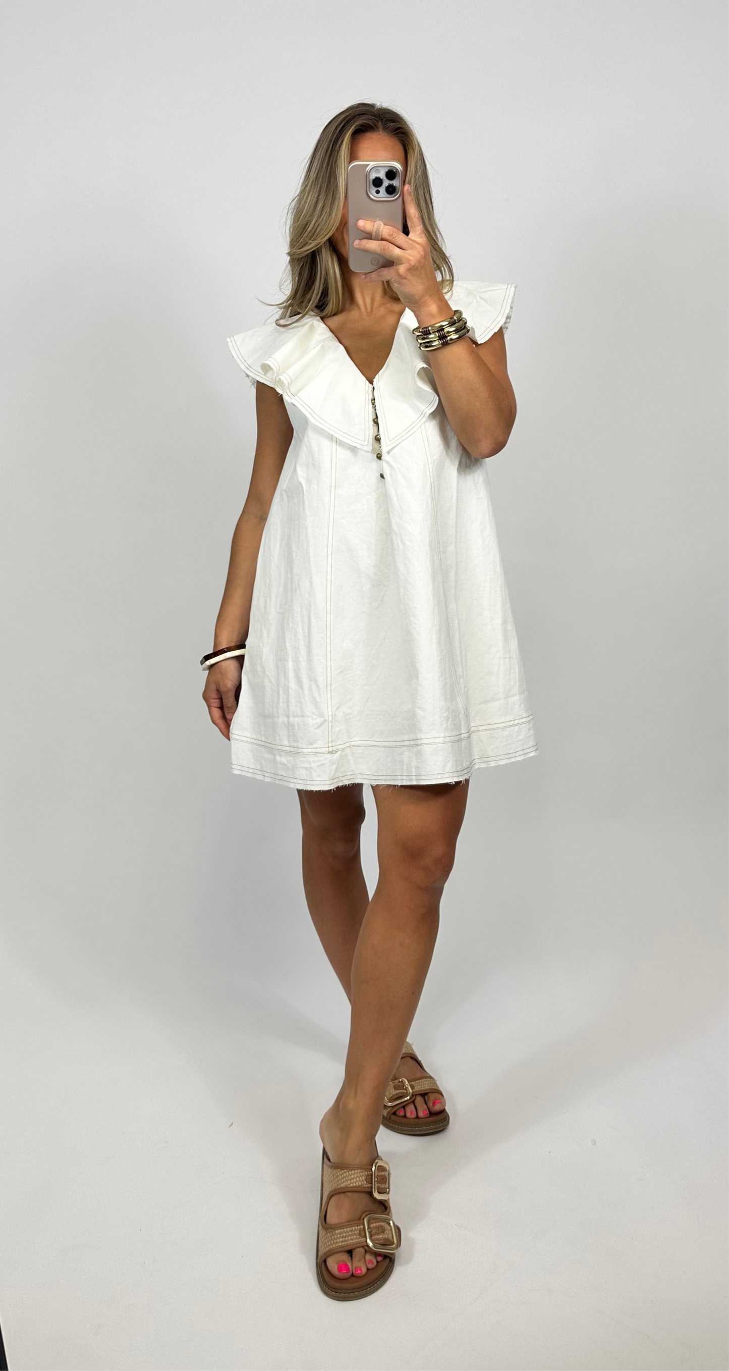 Reese Ruffled Collar Dress