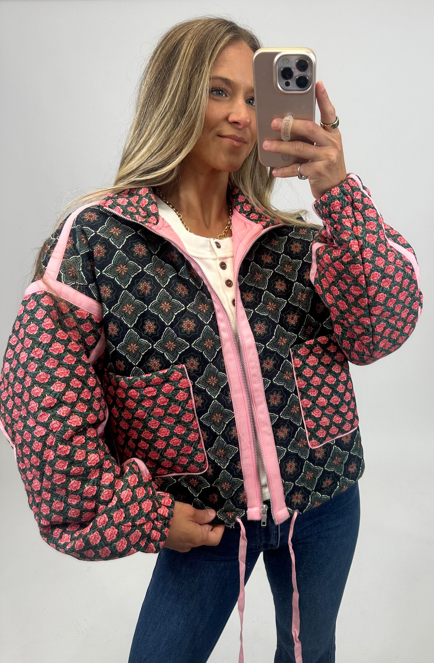 Blush Bloom Quilted Jacket