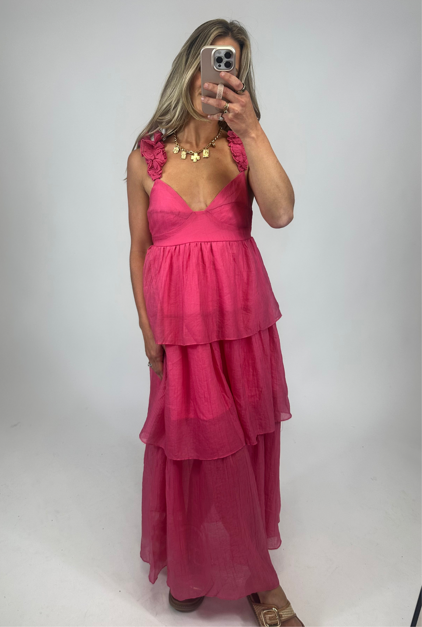 Sweetheart Empire Ruffle Dress