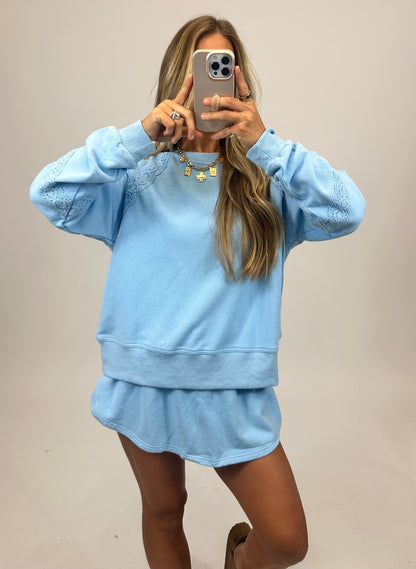 Skyline Lace Sweatshirt & Skort Set