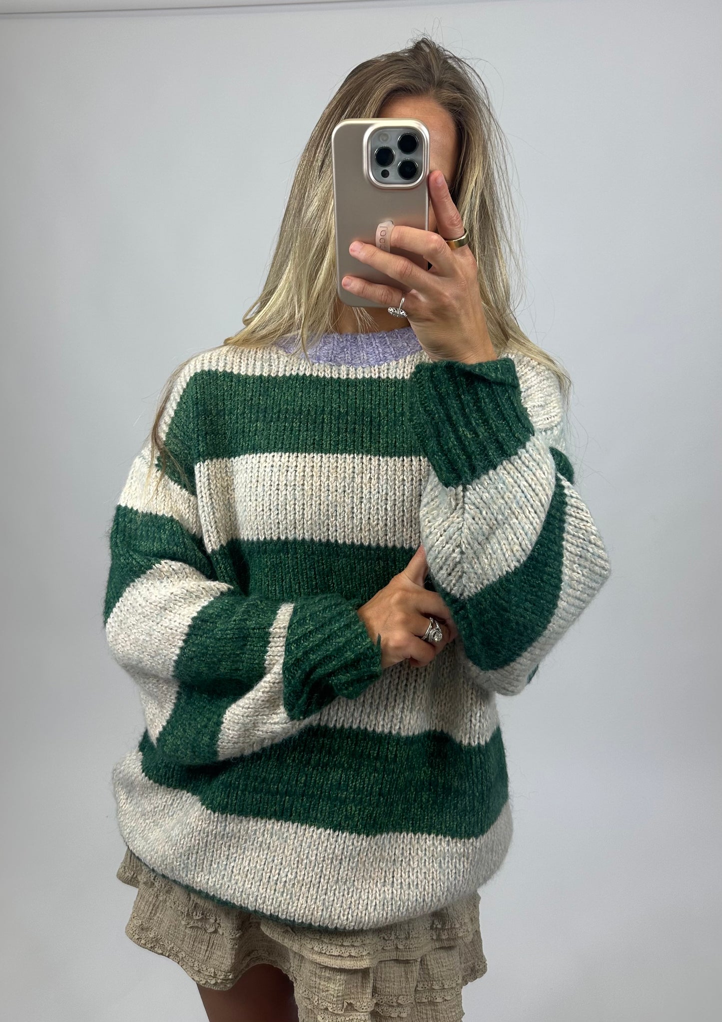 Lavender Grove Stripe Sweater