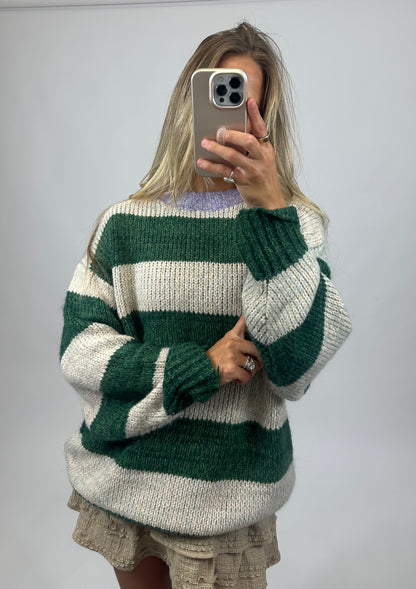 Lavender Grove Stripe Sweater