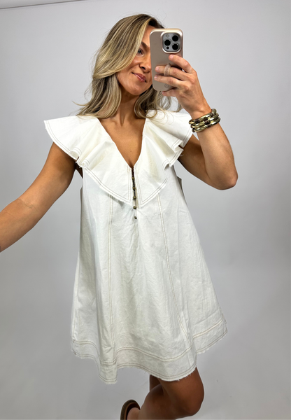 Reese Ruffled Collar Dress