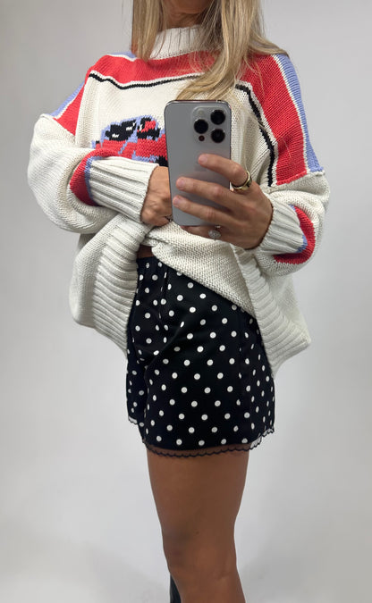 Midnight Dots Satin Shorts