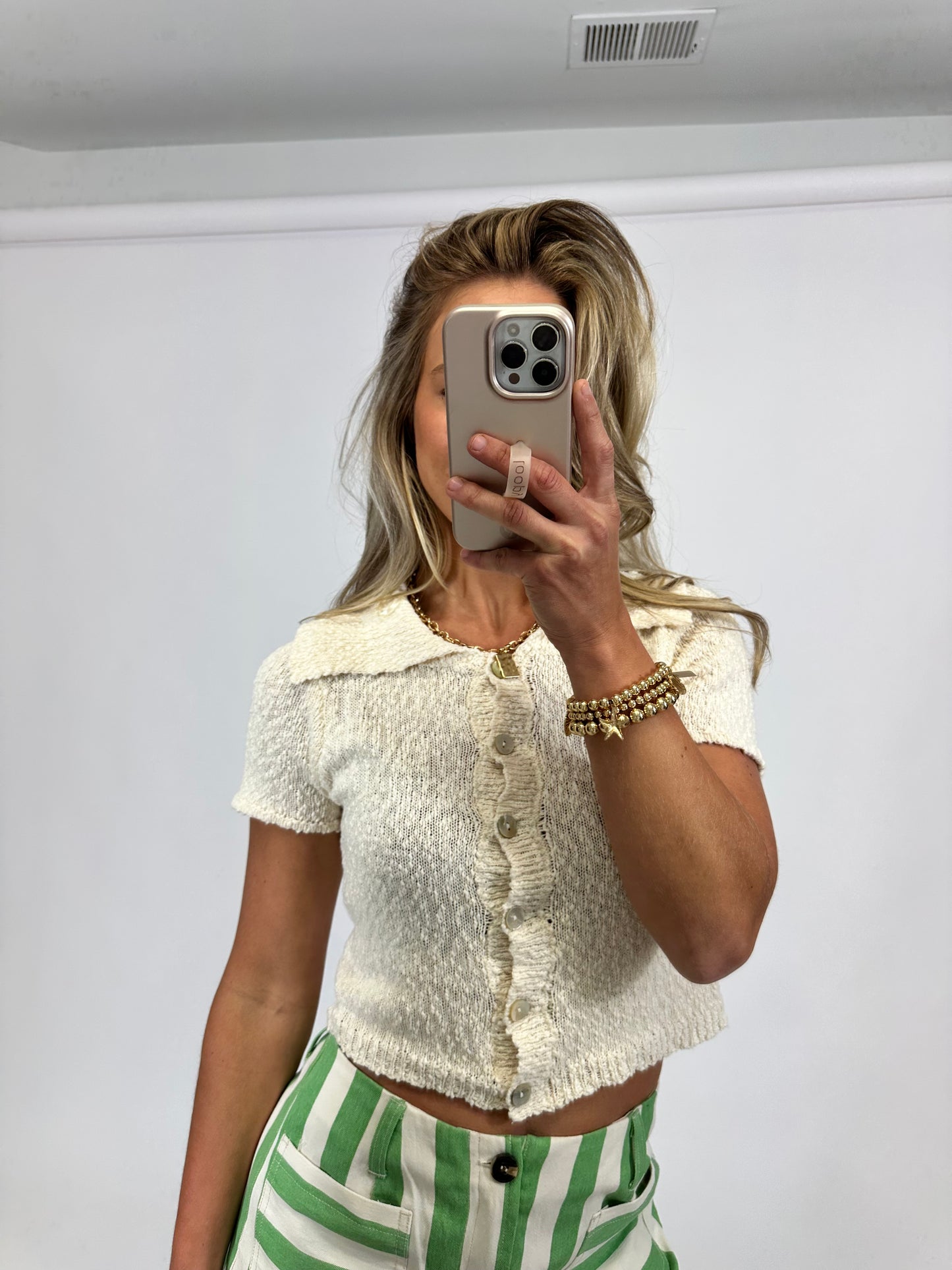Elegant Ecru Top