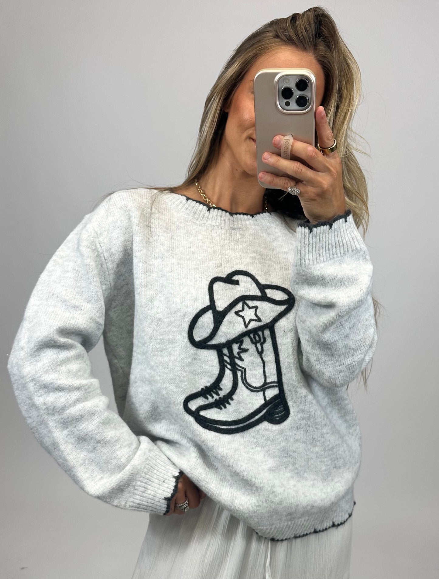 Western Charm Knit Sweater