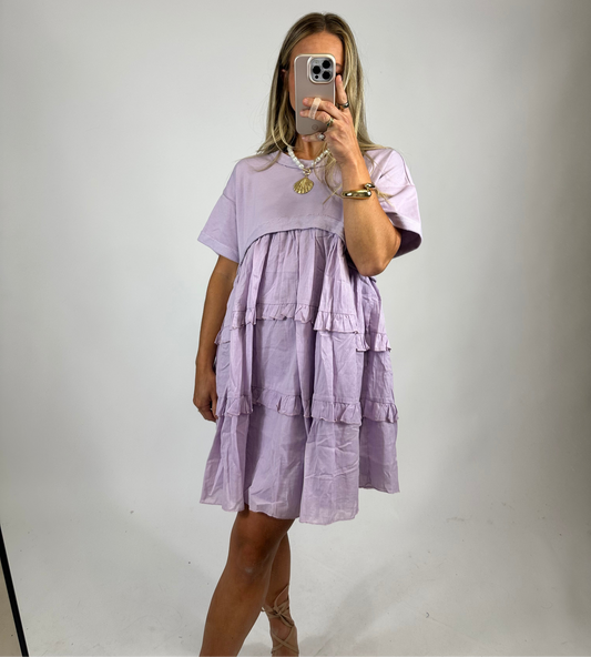 Lavender Babydoll Dress | August Moon Boutique