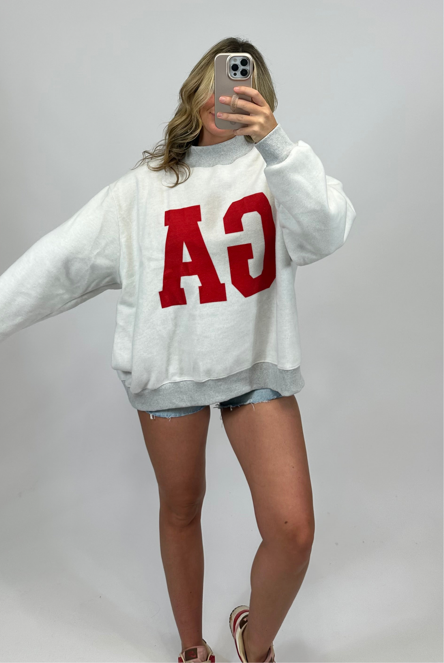 Georgia & GA Reversible Mock Neck Sweatshirt