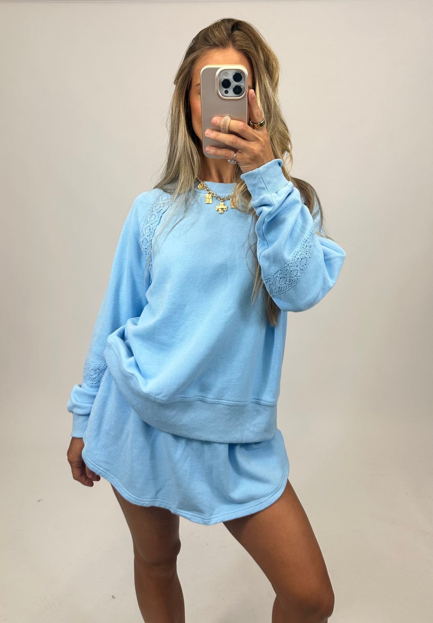 Skyline Lace Sweatshirt & Skort Set