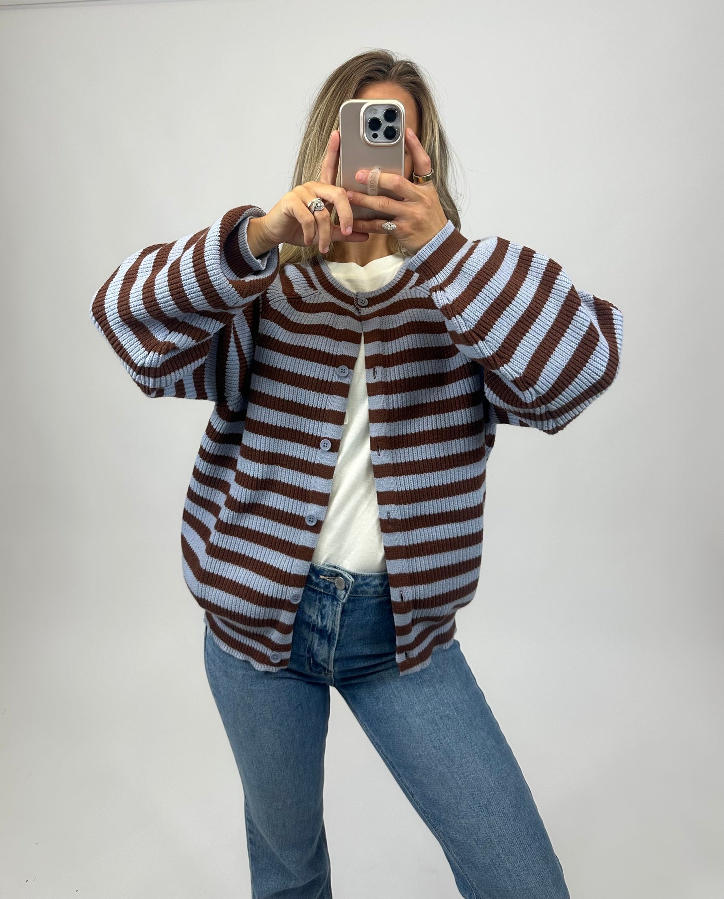 Autumn Stripe Raglan Cardigan