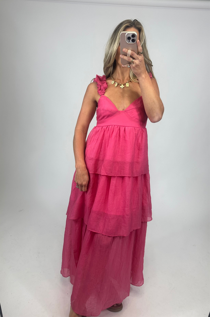 Sweetheart Empire Ruffle Dress