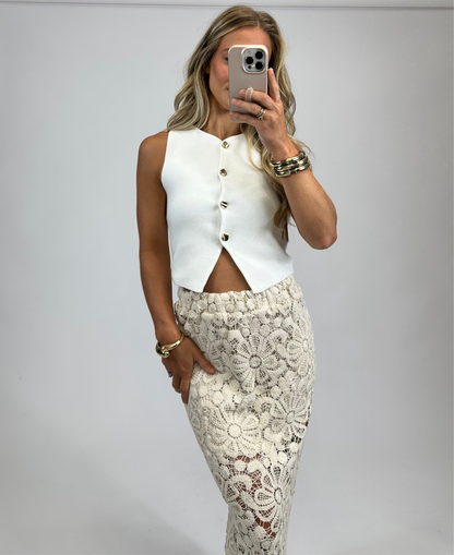 Heather Button Down Tank