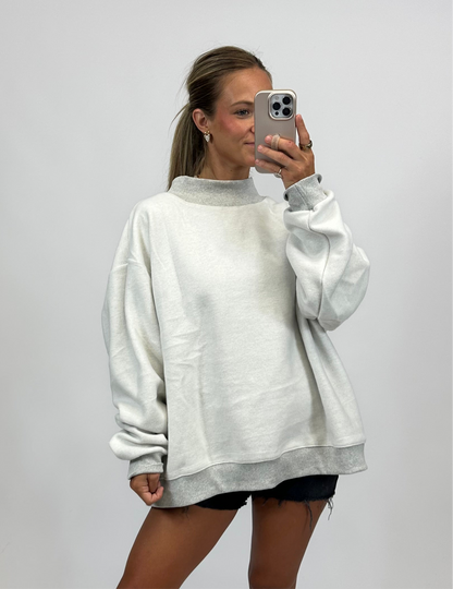 Solid Reversible Mock Neck Sweatshirt