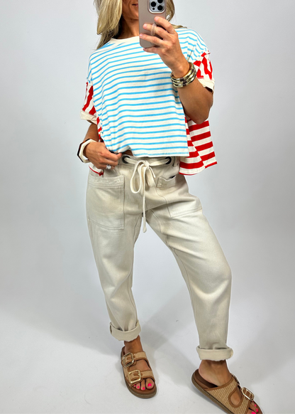 Monroe Slim Barrel Pants | August Moon Boutique