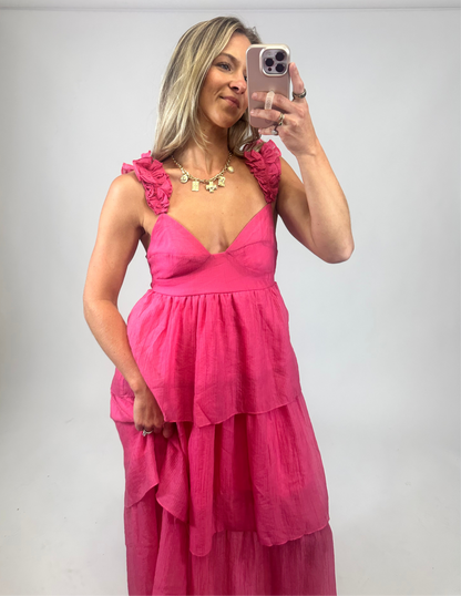 Sweetheart Empire Ruffle Dress