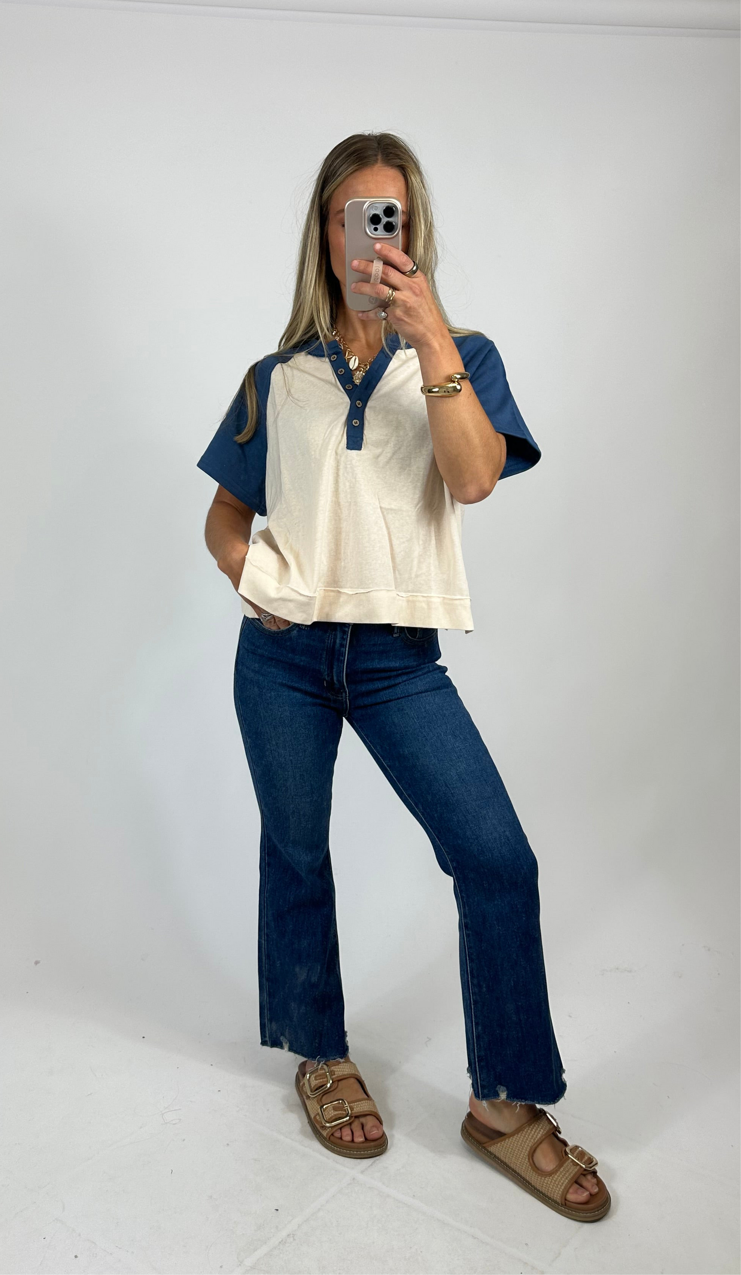 Midnight Fringe Hem Crop Jeans | August Moon Boutique