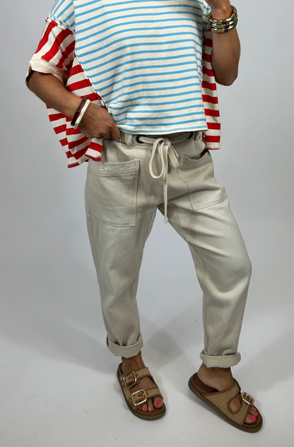 Monroe Slim Barrel Pants | August Moon Boutique