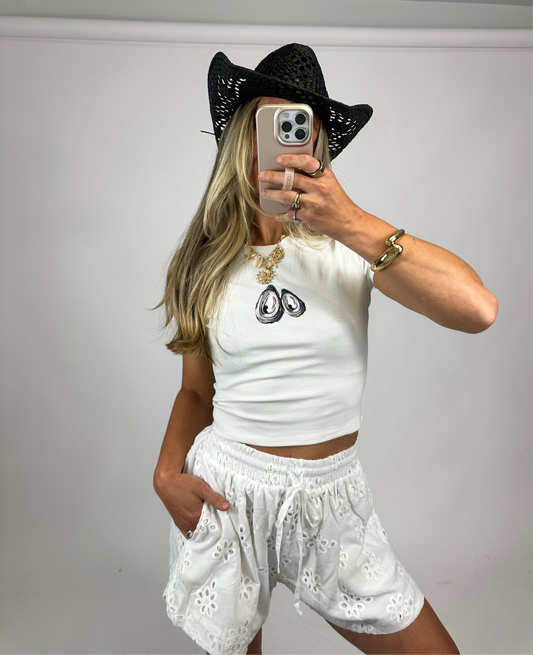 Salty Pearl Tee | August Moon Boutique