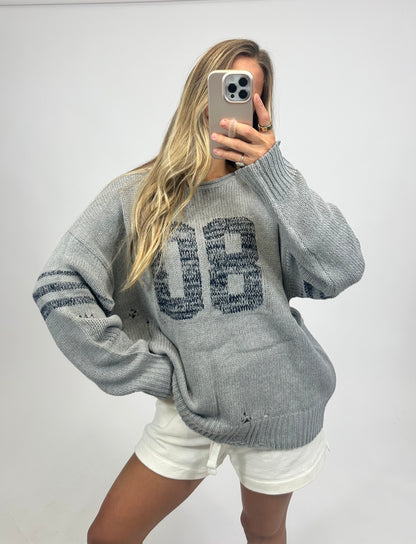 The Sideline Sweater- Gray