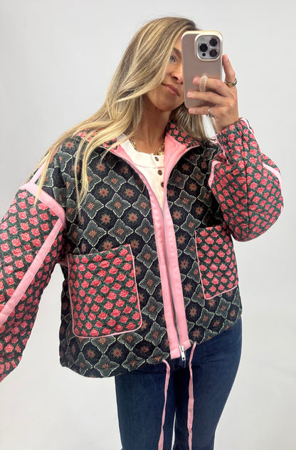 Blush Bloom Quilted Jacket