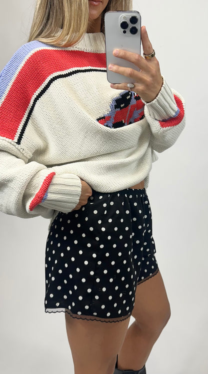 Midnight Dots Satin Shorts