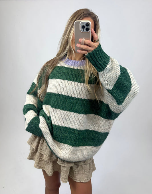 Lavender Grove Stripe Sweater
