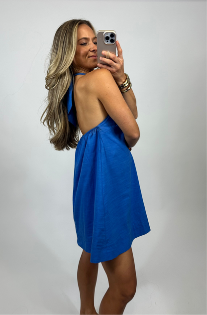 Malibu Halter Neck Mini Dress | August Moon Boutique