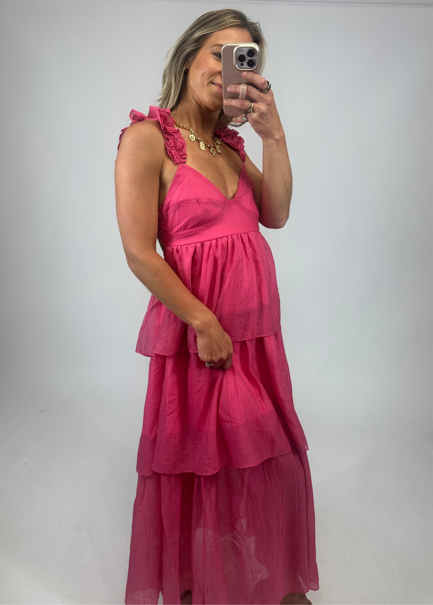 Sweetheart Empire Ruffle Dress