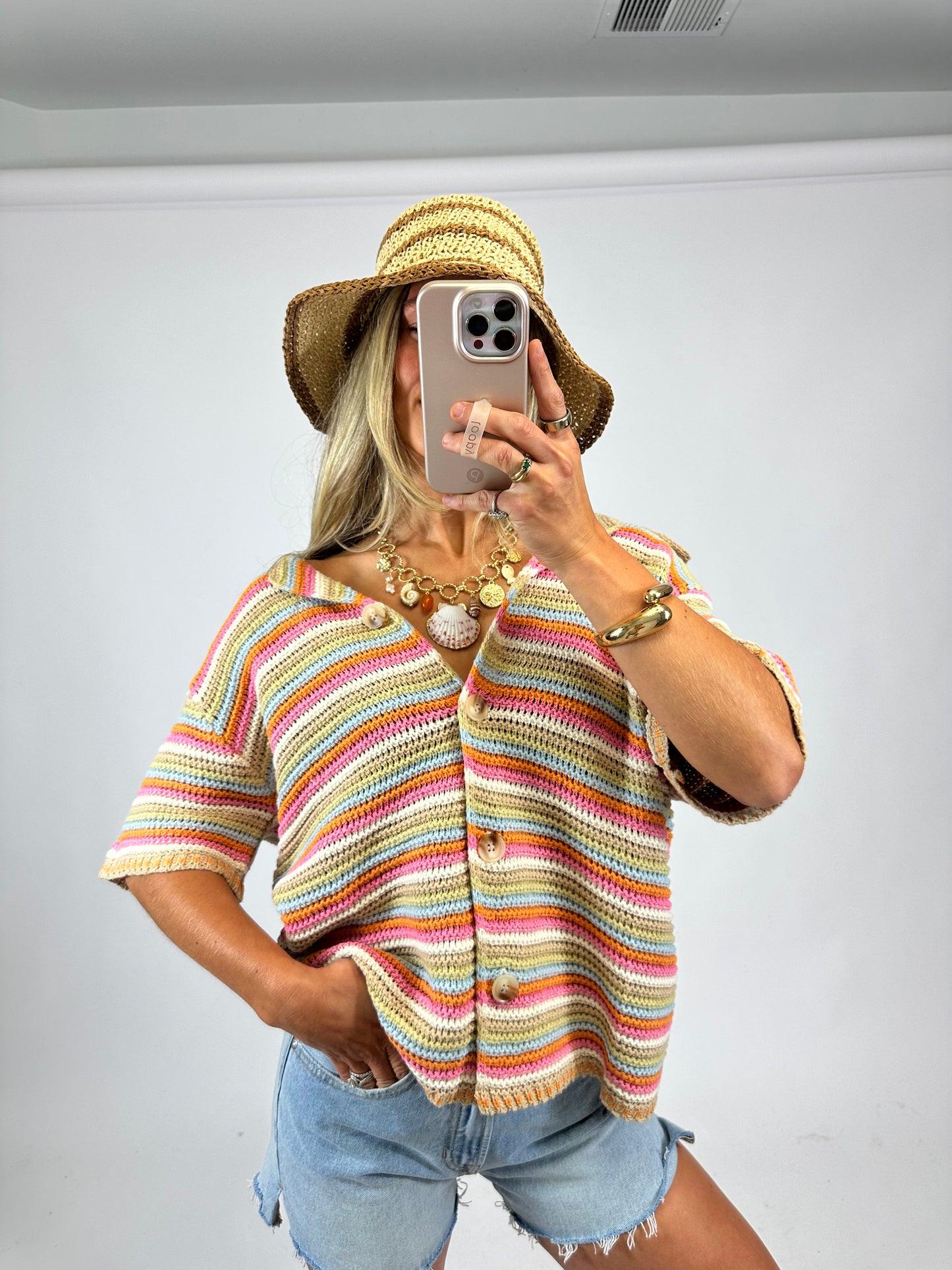 Sunset Stitch Shirt | August Moon Boutique