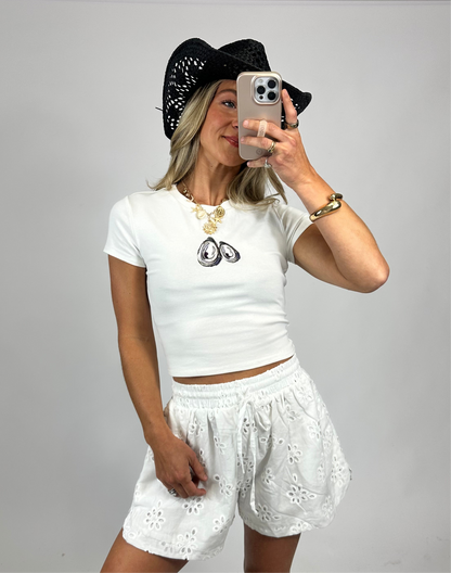 Salty Pearl Tee | August Moon Boutique