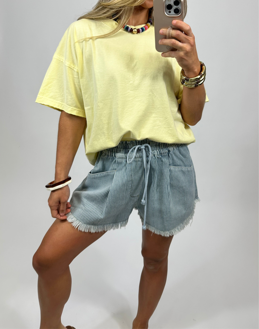 Marlowe Frayed Hem Shorts
