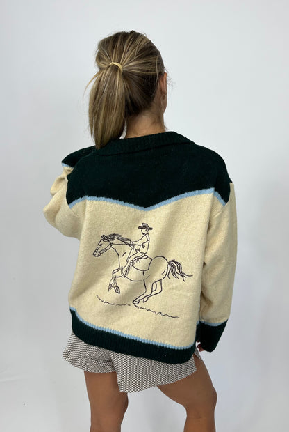 Rodeo Cowboy Zip-up Sweater