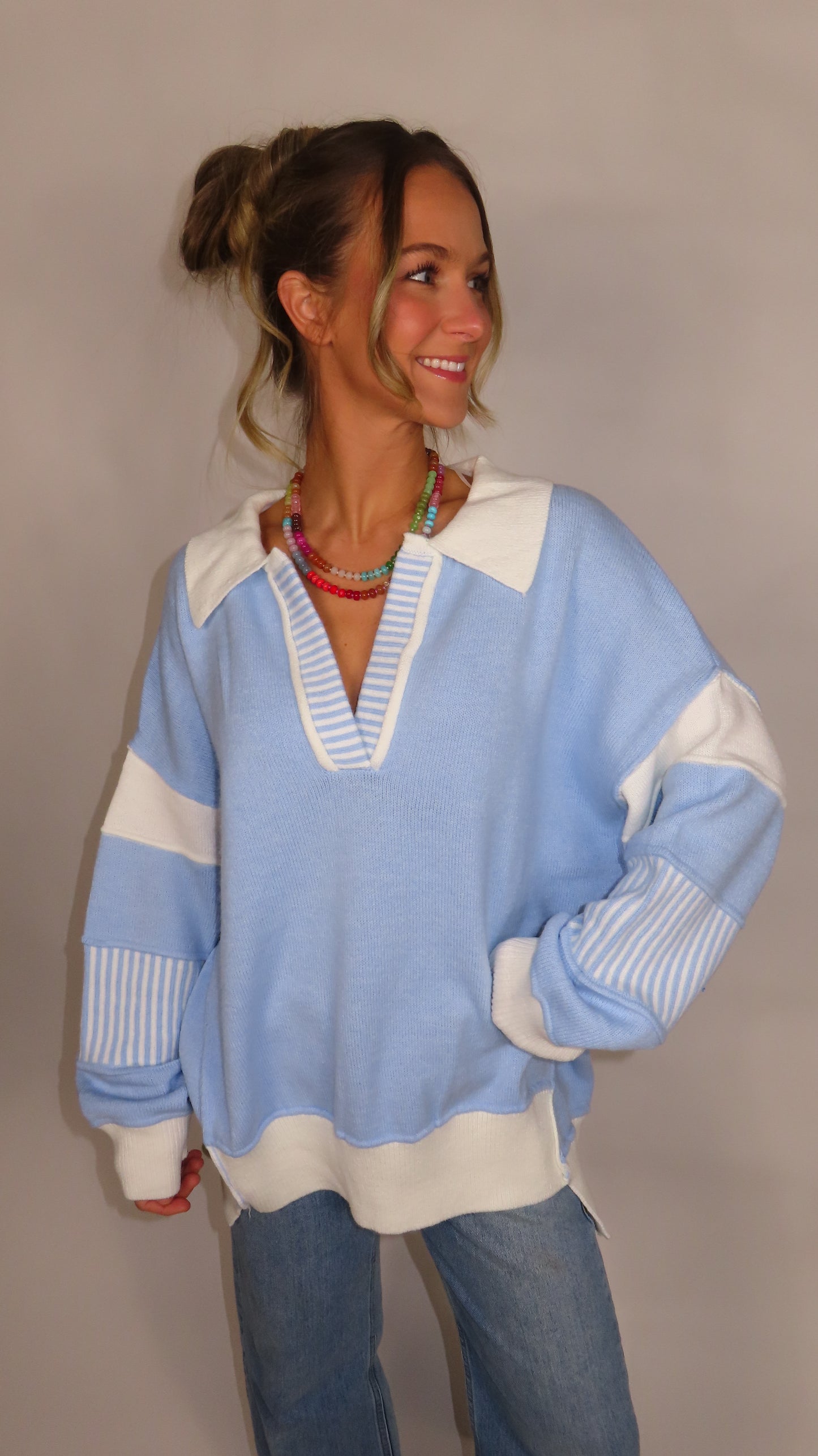 Sarah Varsity Pullover