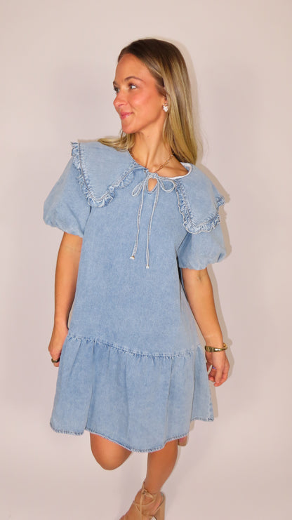 Vintage Charm Denim Dress