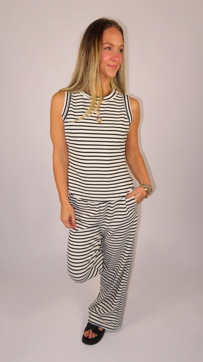 Metro Stripe Knit Pants
