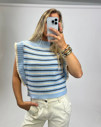 Wavey Ruffle Sweater Top