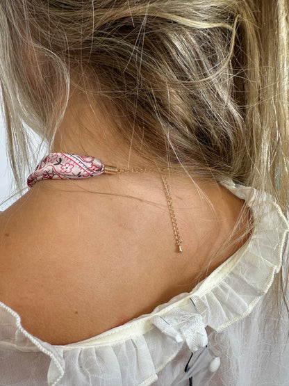 Blush Hearts Scarf Necklace